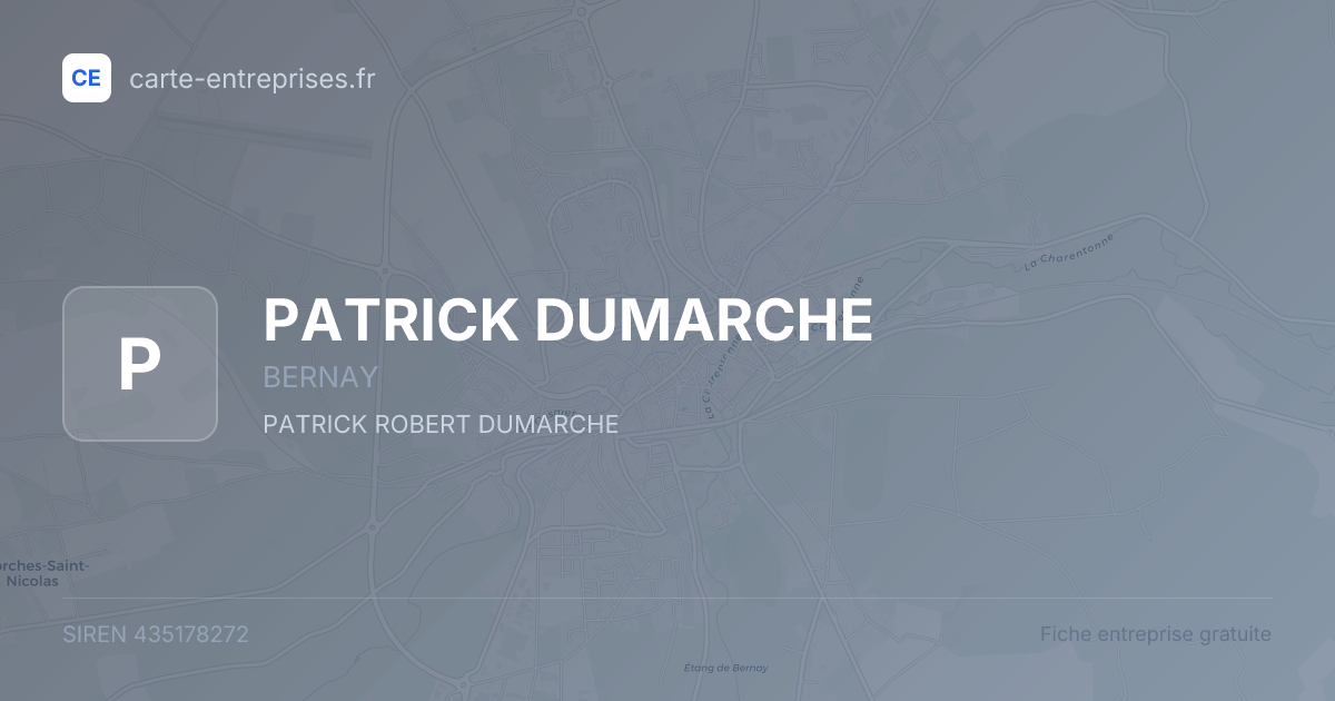 PATRICK DUMARCHE — 435178272 — fiche entreprise