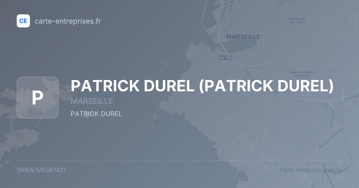 PATRICK DUREL — 515387421 — fiche entreprise