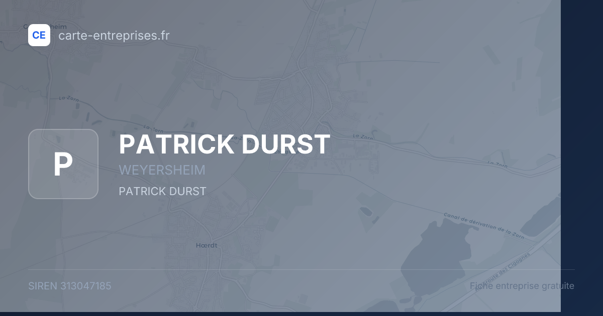 PATRICK DURST — 313047185 — fiche entreprise