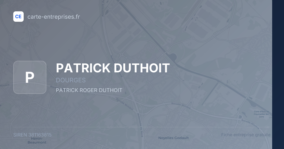 PATRICK DUTHOIT — 381163815 — fiche entreprise
