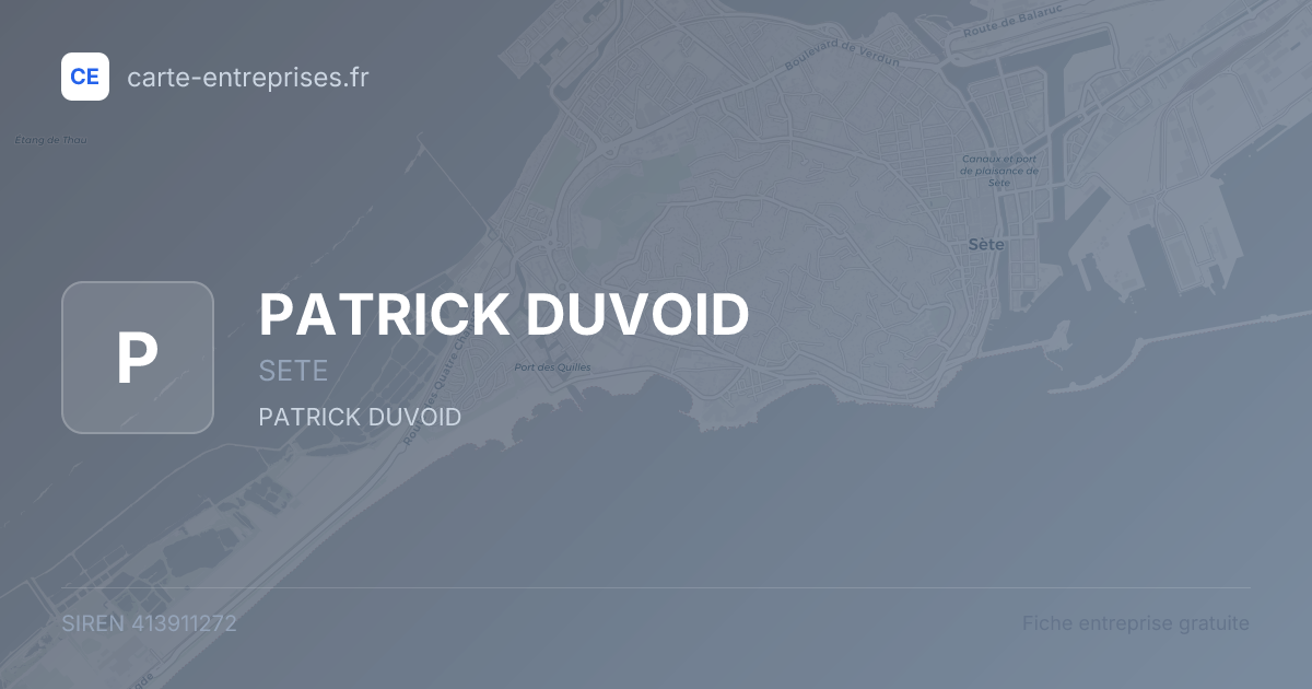 PATRICK DUVOID — 413911272 — fiche entreprise