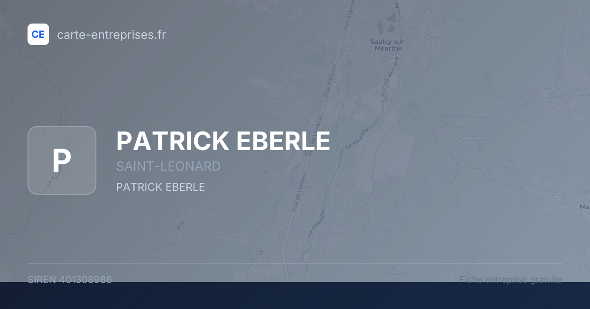 PATRICK EBERLE — 401308986 — fiche entreprise