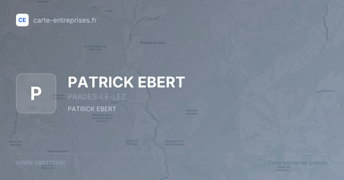 PATRICK EBERT — 388372690 — fiche entreprise