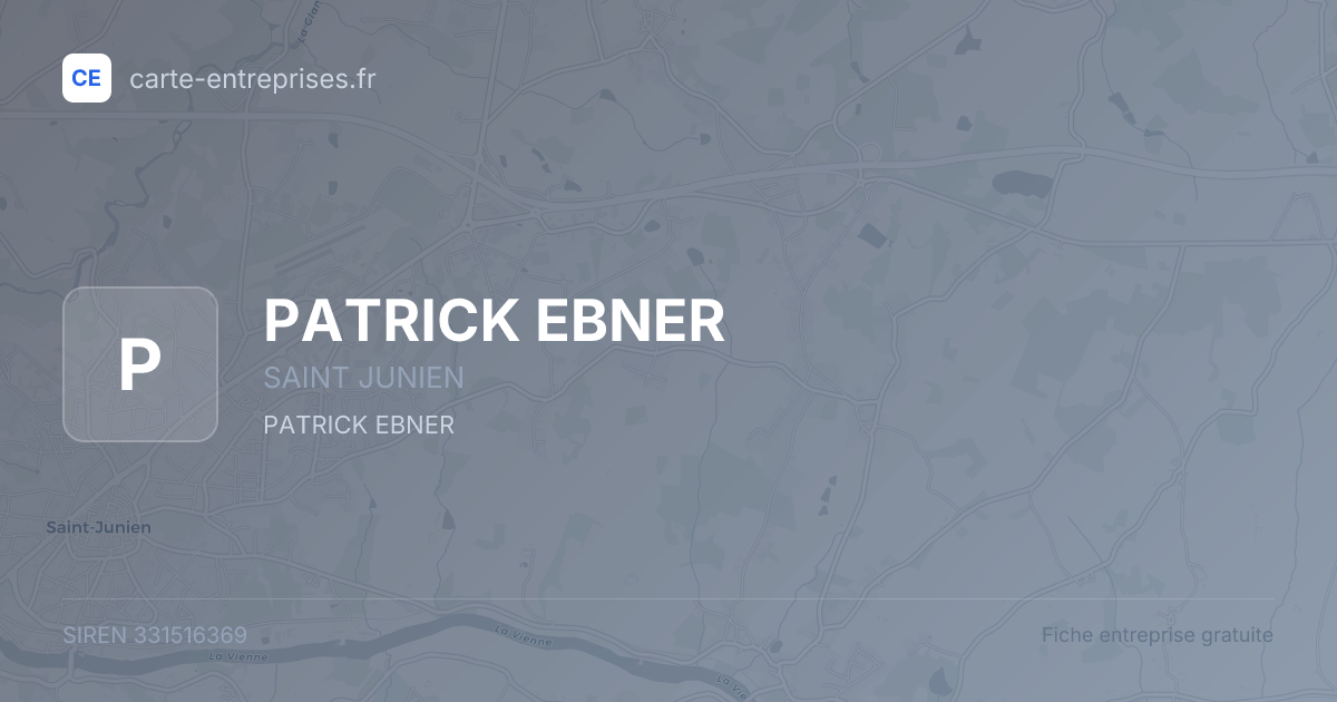 PATRICK EBNER — 331516369 — fiche entreprise