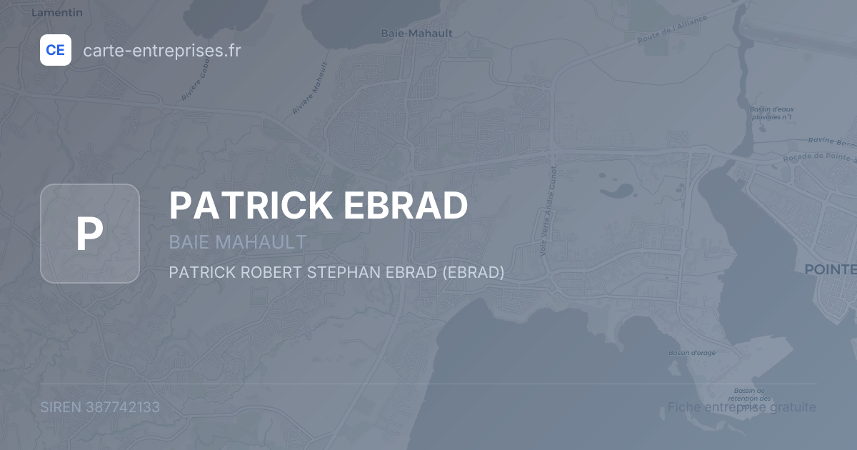 PATRICK EBRAD — 387742133 — fiche entreprise