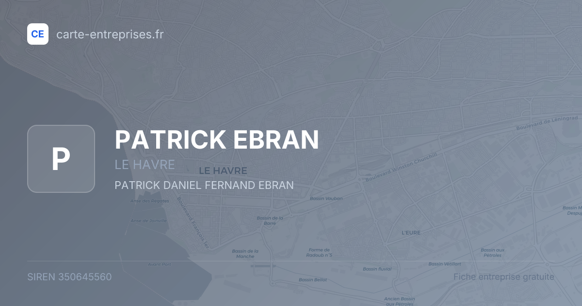 PATRICK EBRAN — 350645560 — fiche entreprise