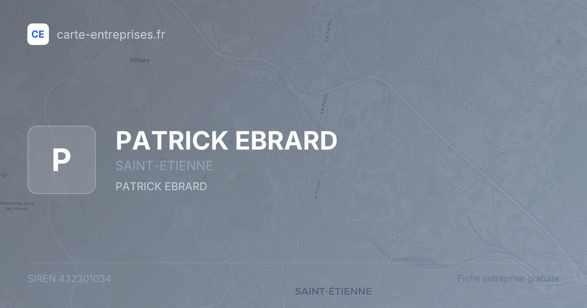 PATRICK EBRARD — 432301034 — fiche entreprise