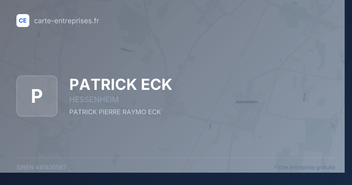 PATRICK ECK — 441930567 — fiche entreprise