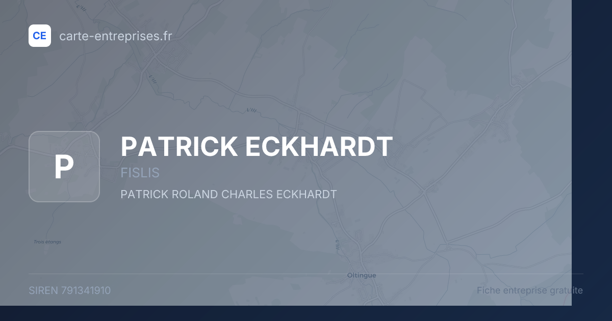 PATRICK ECKHARDT — 791341910 — fiche entreprise