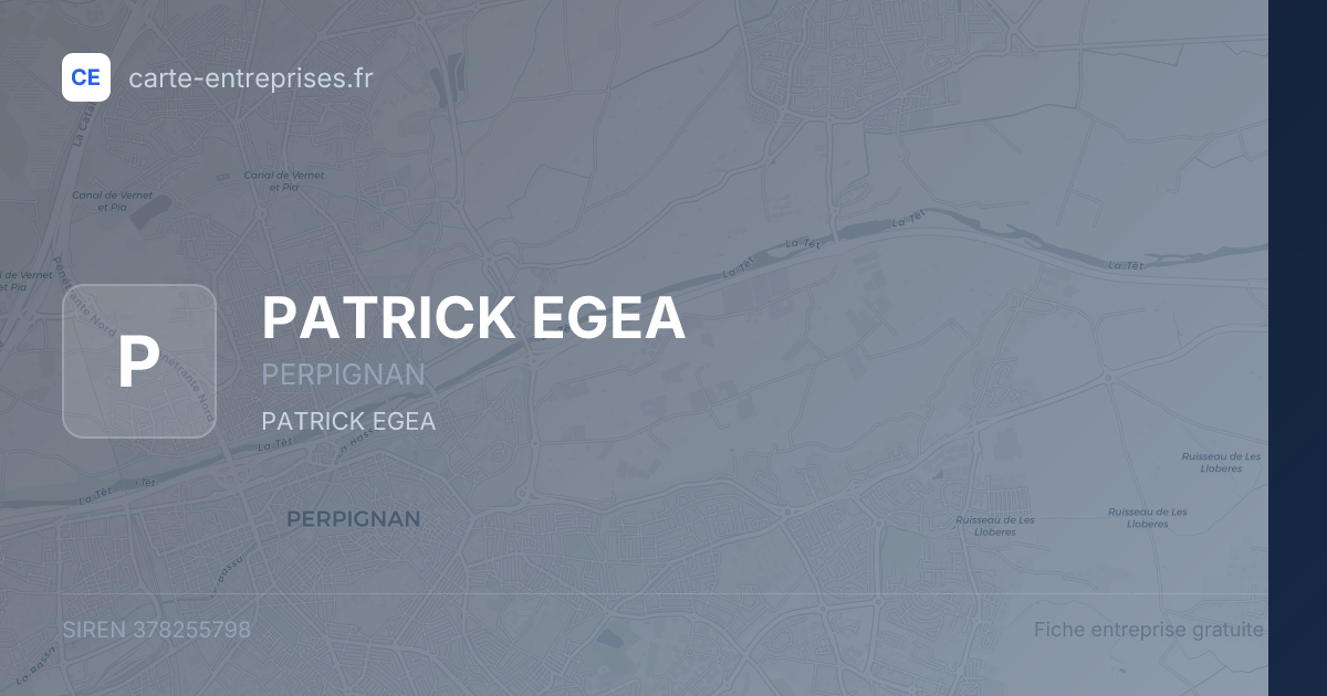 PATRICK EGEA — 378255798 — fiche entreprise