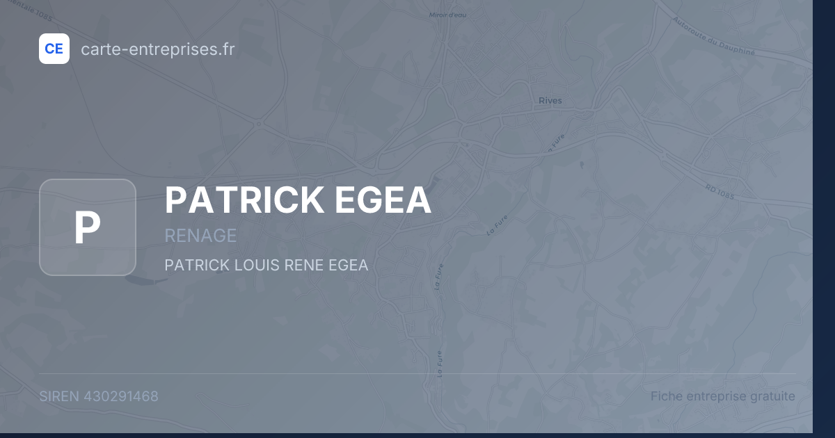 PATRICK EGEA — 430291468 — fiche entreprise