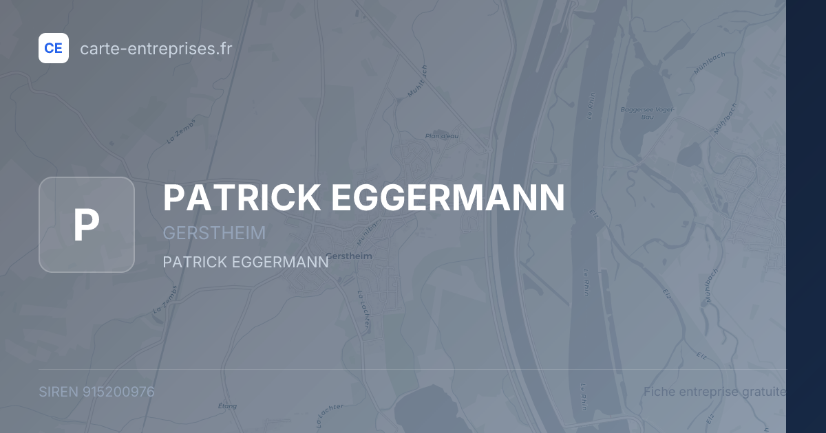 PATRICK EGGERMANN — 915200976 — fiche entreprise