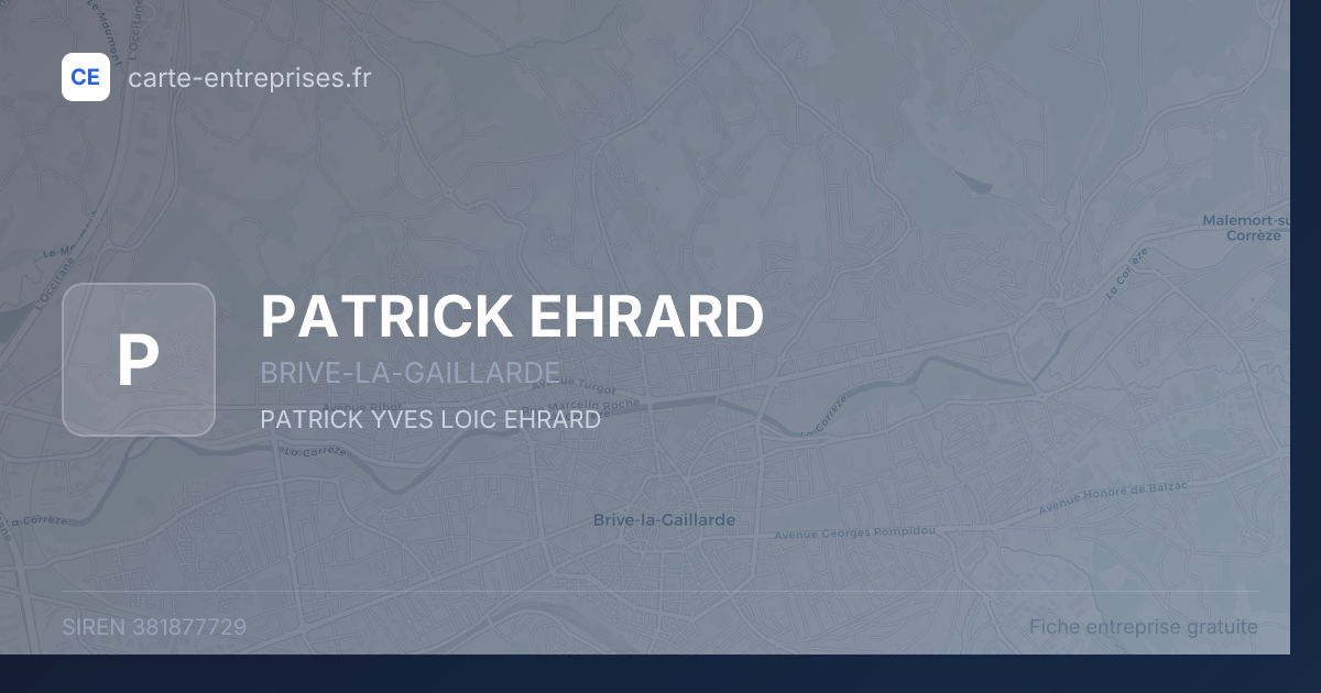 PATRICK EHRARD — 381877729 — fiche entreprise