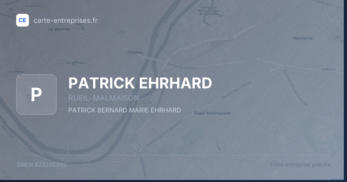 PATRICK EHRHARD — 823235395 — fiche entreprise