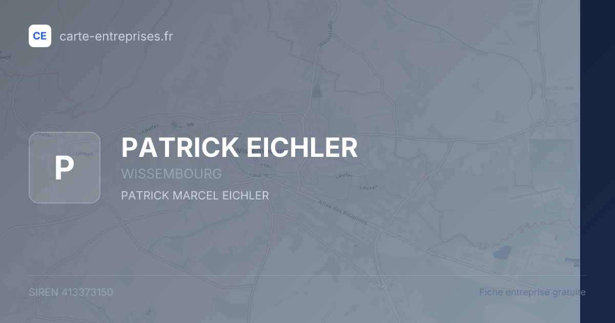 PATRICK EICHLER — 413373150 — fiche entreprise
