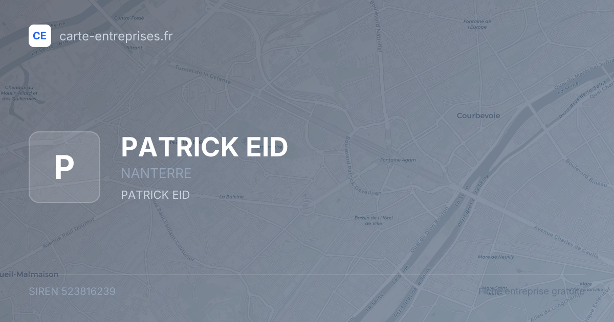 PATRICK EID — 523816239 — fiche entreprise