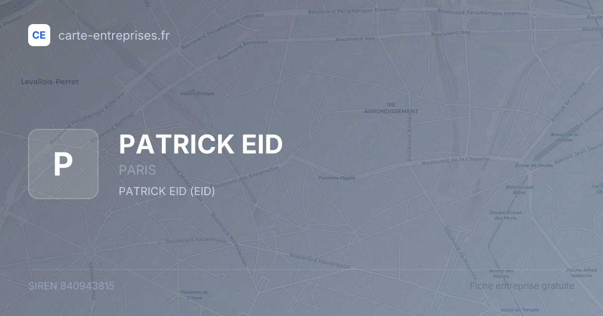 PATRICK EID — 840943815 — fiche entreprise