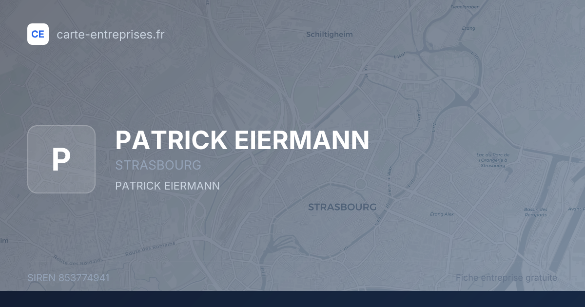PATRICK EIERMANN — 853774941 — fiche entreprise