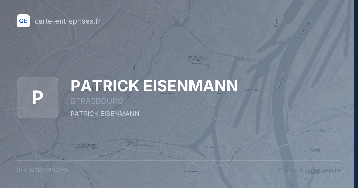 PATRICK EISENMANN — 320700255 — fiche entreprise