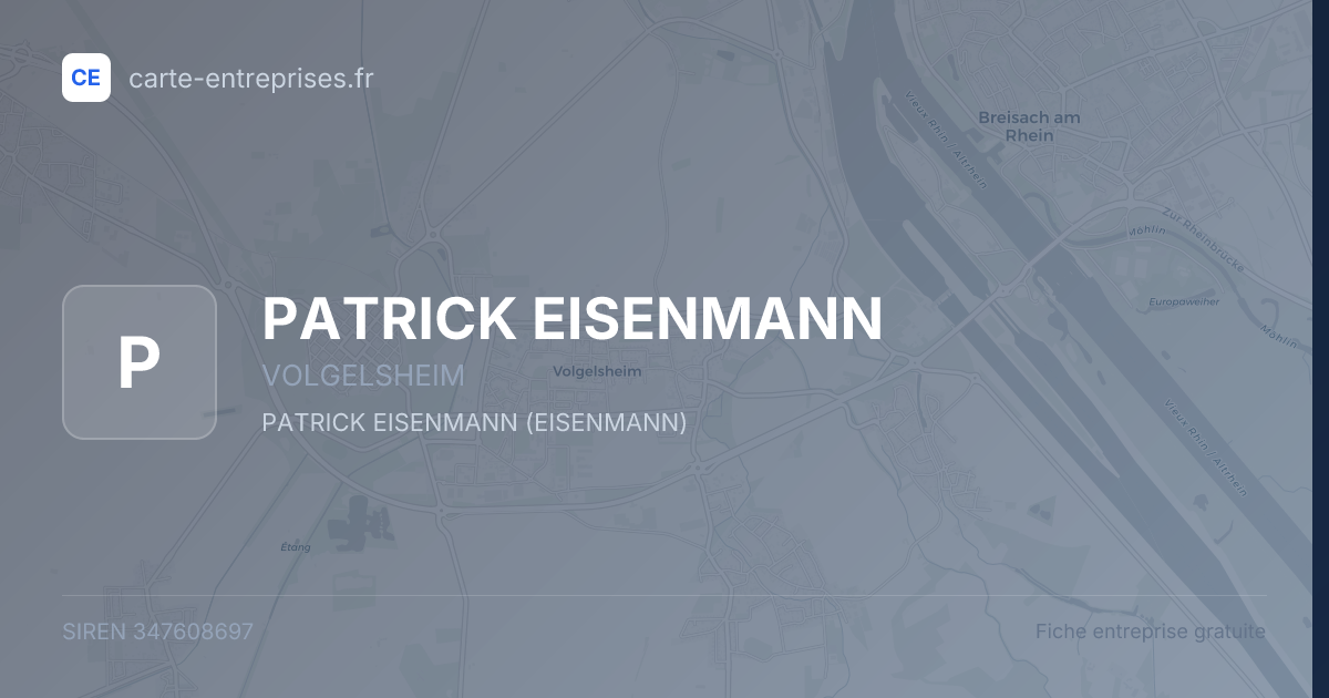PATRICK EISENMANN — 347608697 — fiche entreprise