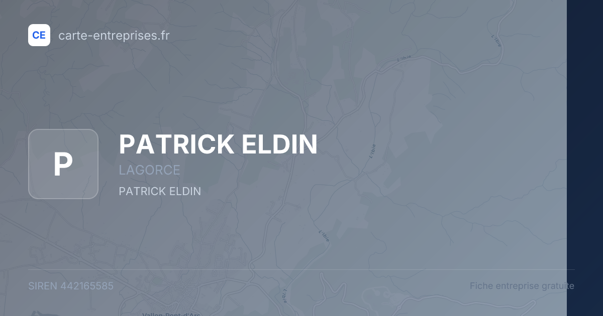 PATRICK ELDIN — 442165585 — fiche entreprise