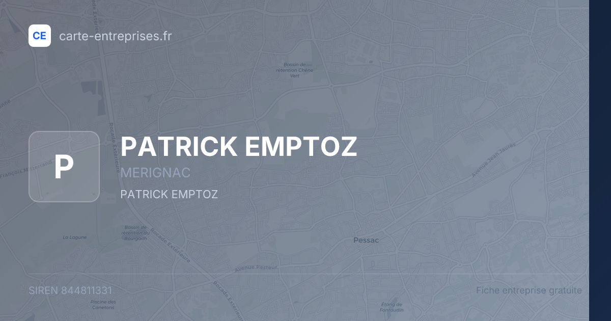 PATRICK EMPTOZ — 844811331 — fiche entreprise