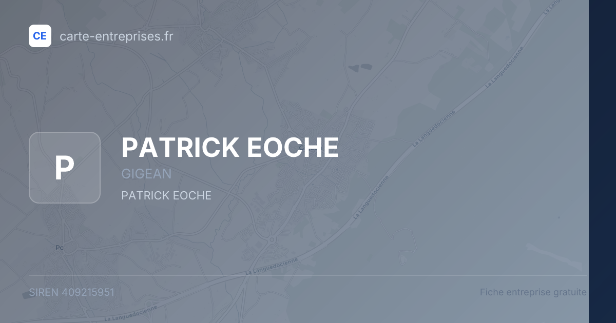 PATRICK EOCHE — 409215951 — fiche entreprise