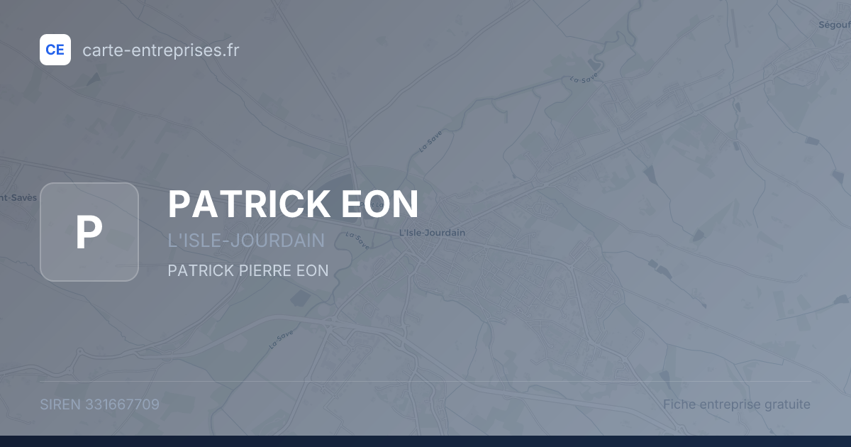 PATRICK EON — 331667709 — fiche entreprise