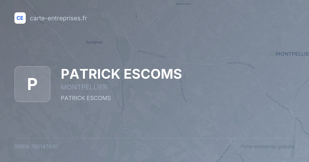PATRICK ESCOMS — 780147930 — fiche entreprise