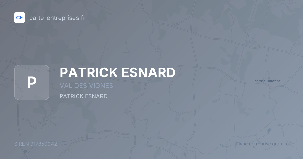 PATRICK ESNARD — 917850042 — fiche entreprise