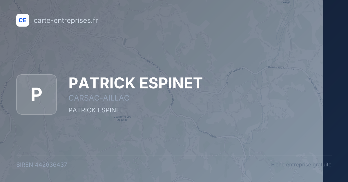 PATRICK ESPINET — 442636437 — fiche entreprise