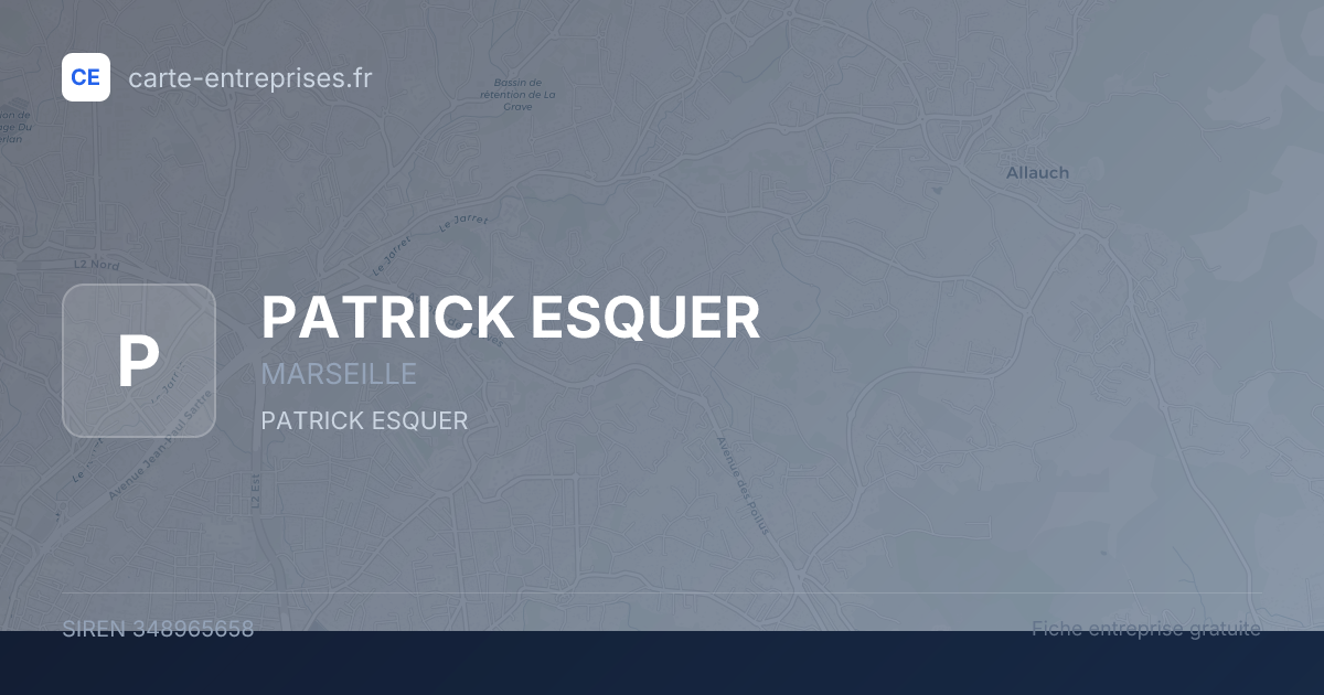 PATRICK ESQUER — 348965658 — fiche entreprise