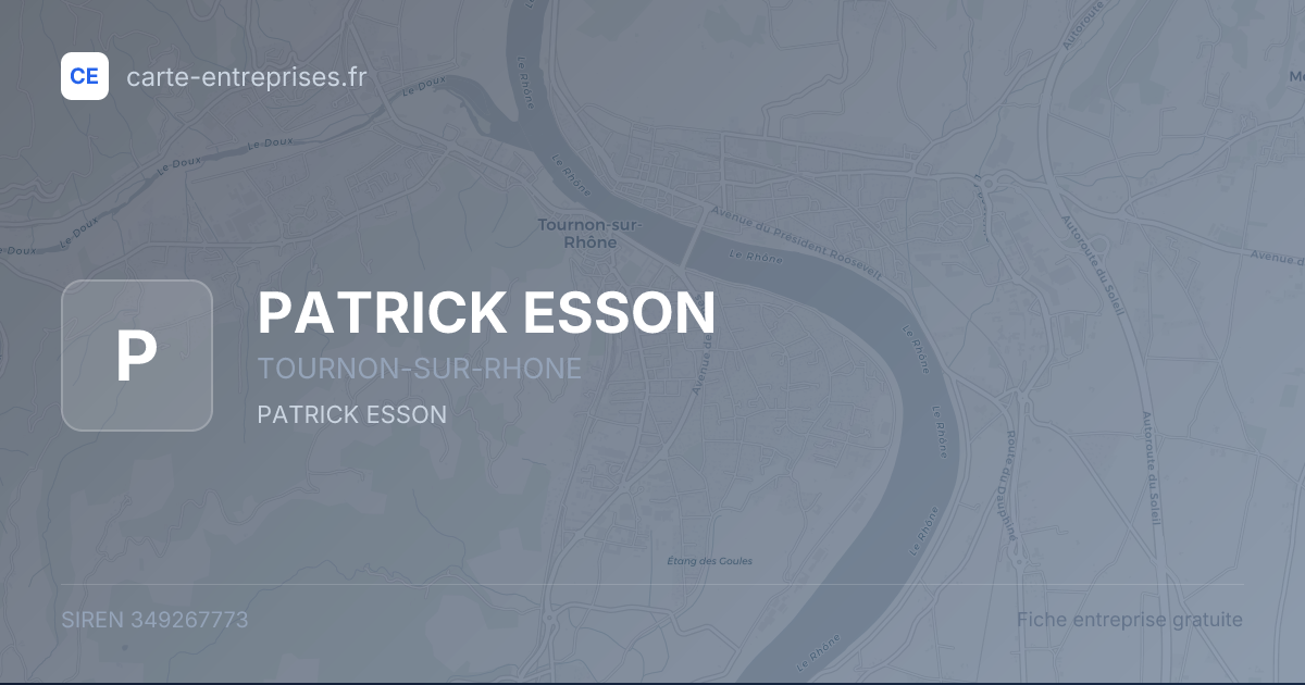 PATRICK ESSON — 349267773 — fiche entreprise