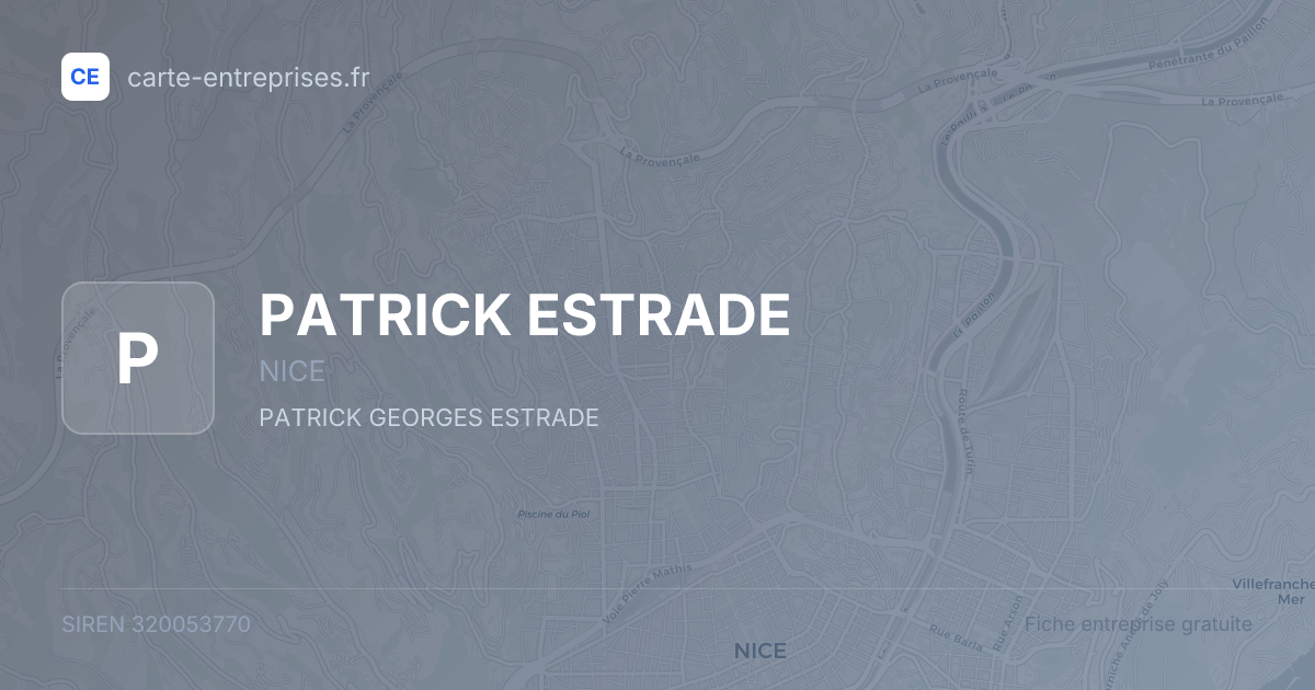 PATRICK ESTRADE — 320053770 — fiche entreprise