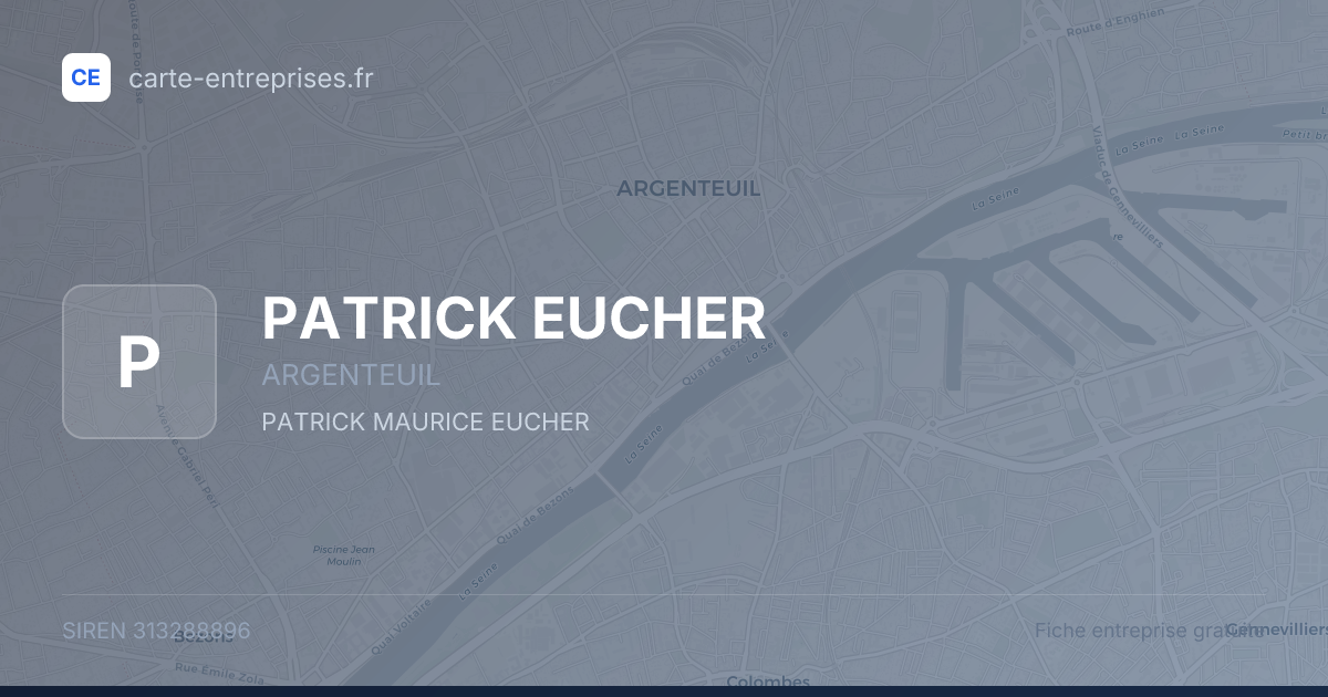 PATRICK EUCHER — 313288896 — fiche entreprise