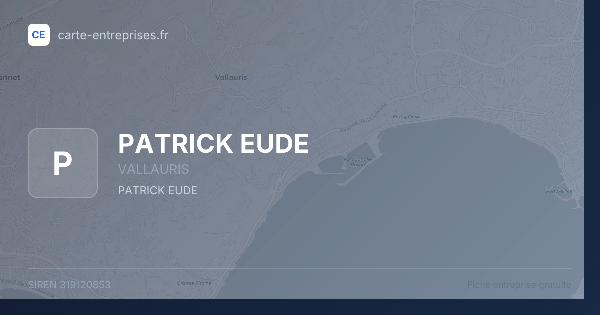 PATRICK EUDE — 319120853 — fiche entreprise