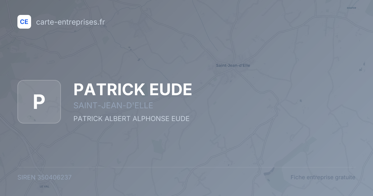 PATRICK EUDE — 350406237 — fiche entreprise