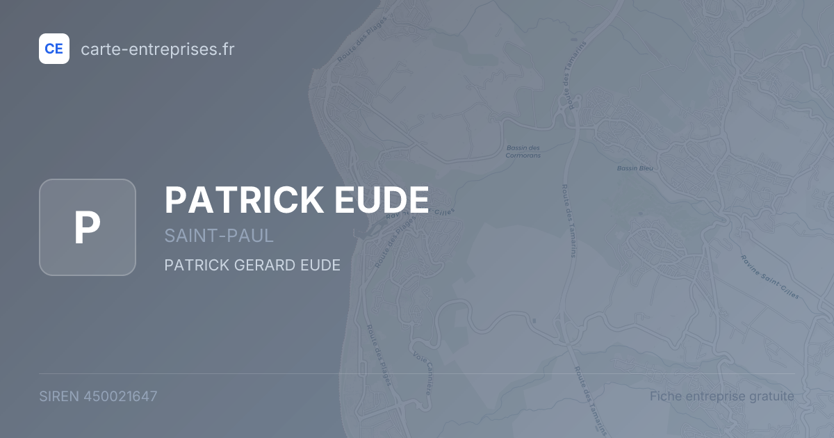 PATRICK EUDE — 450021647 — fiche entreprise