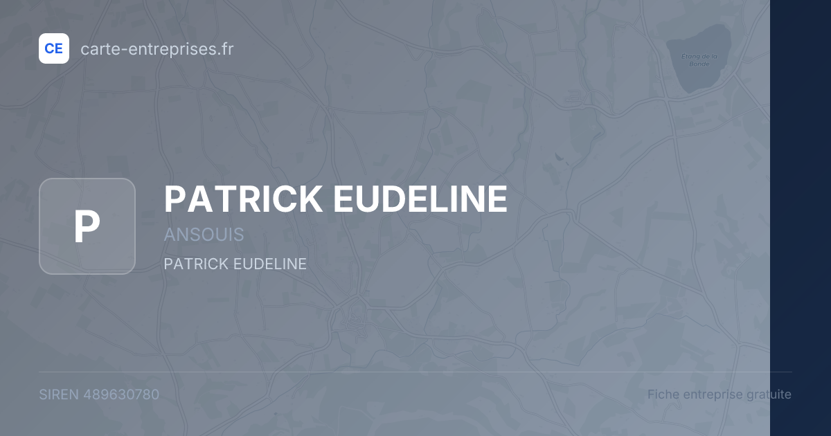 PATRICK EUDELINE — 489630780 — fiche entreprise
