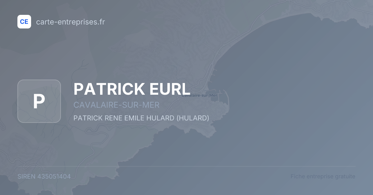 PATRICK EURL — 435051404 — fiche entreprise