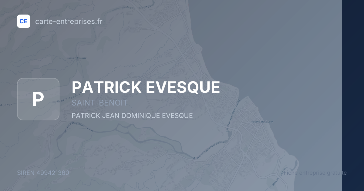 PATRICK EVESQUE — 499421360 — fiche entreprise