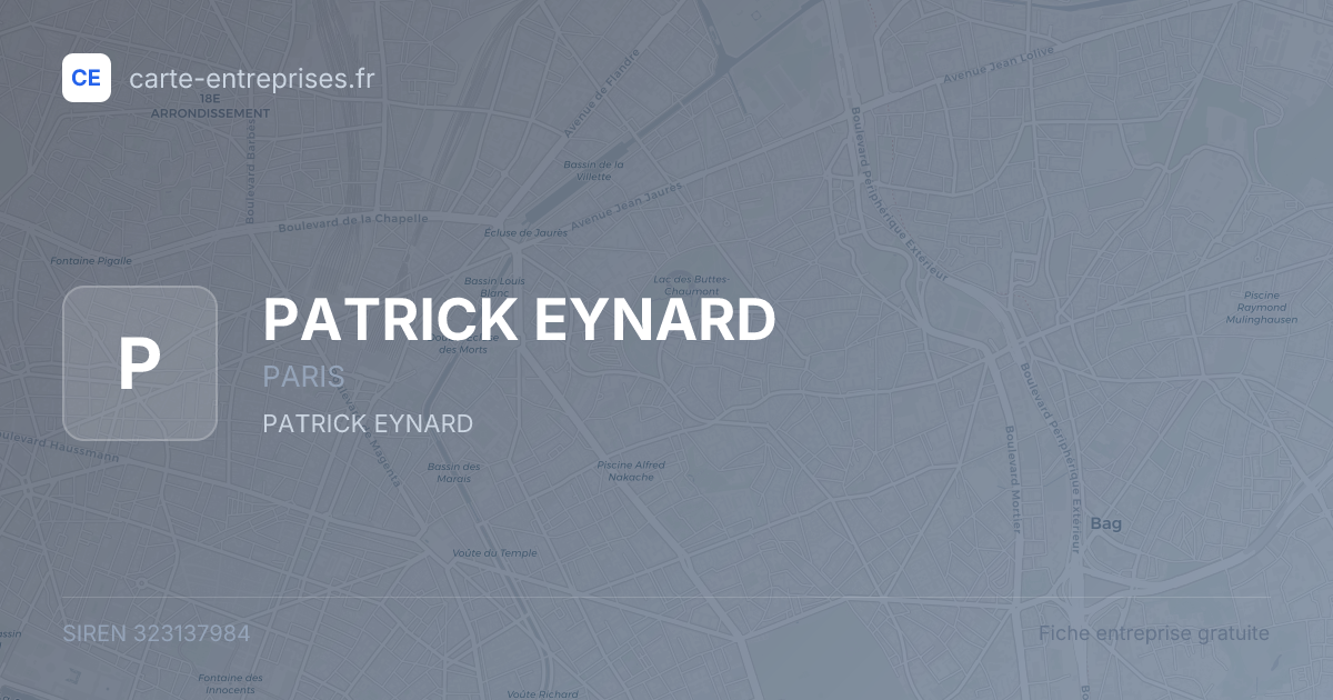 PATRICK EYNARD — 323137984 — fiche entreprise