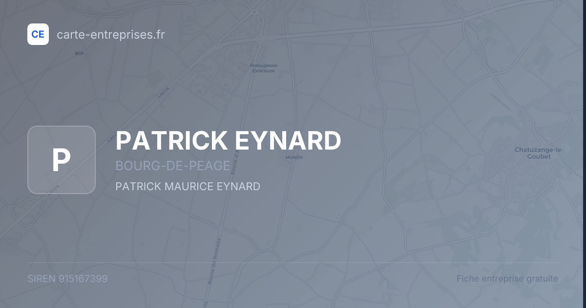 PATRICK EYNARD — 915167399 — fiche entreprise
