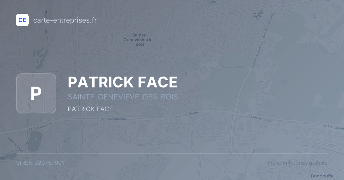 PATRICK FACE — 329757991 — fiche entreprise