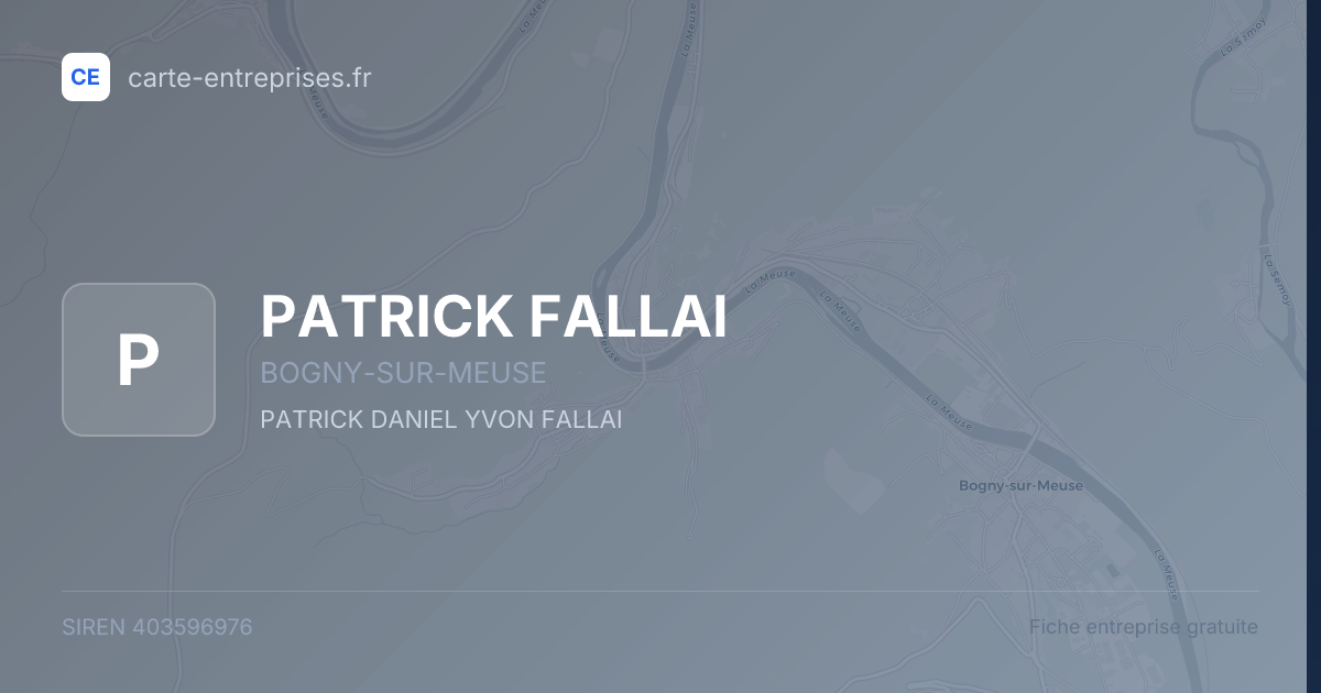 PATRICK FALLAI — 403596976 — fiche entreprise