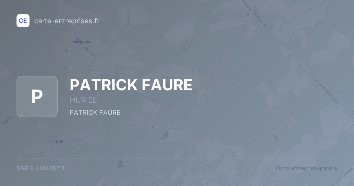 PATRICK FAURE — 441485711 — fiche entreprise