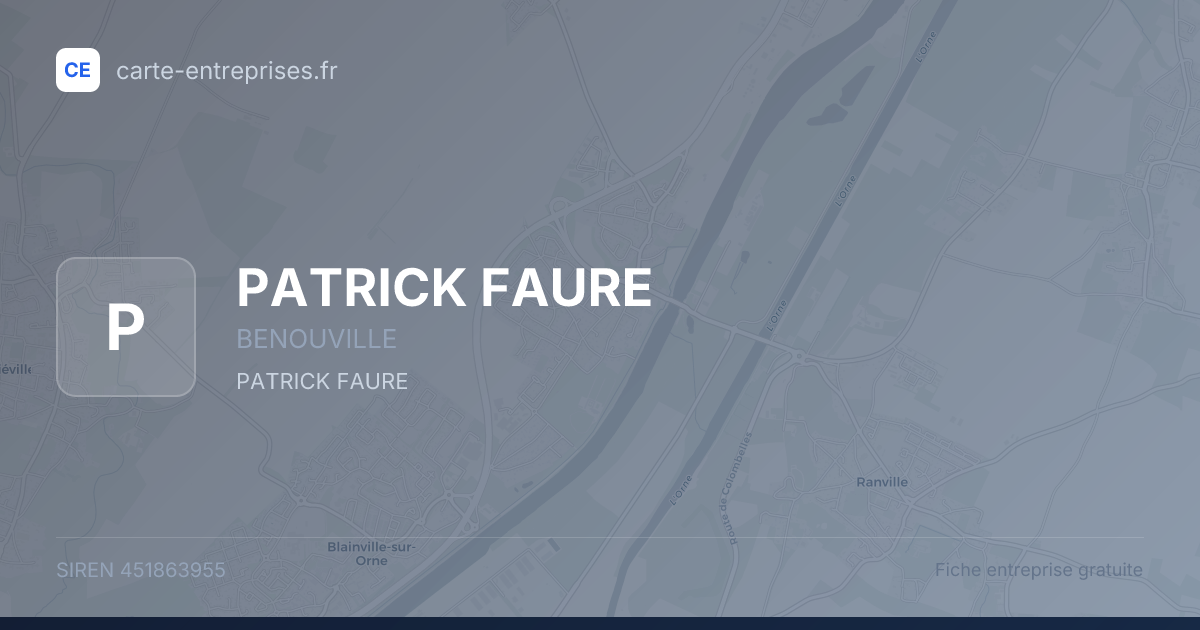 PATRICK FAURE — 451863955 — fiche entreprise