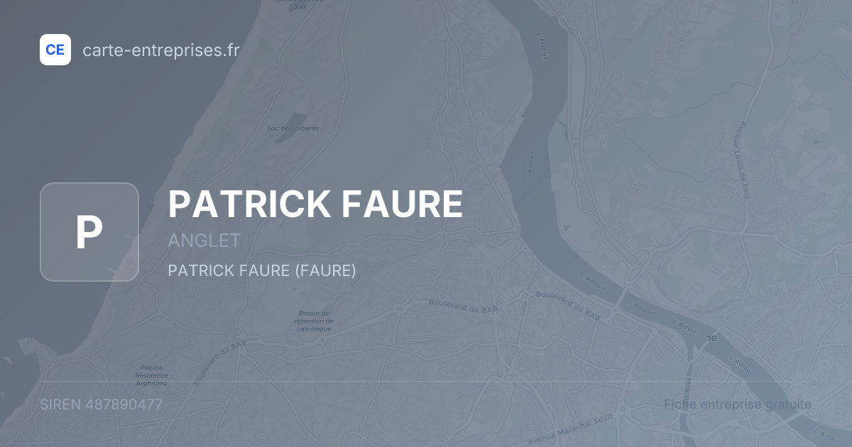 PATRICK FAURE — 487890477 — fiche entreprise