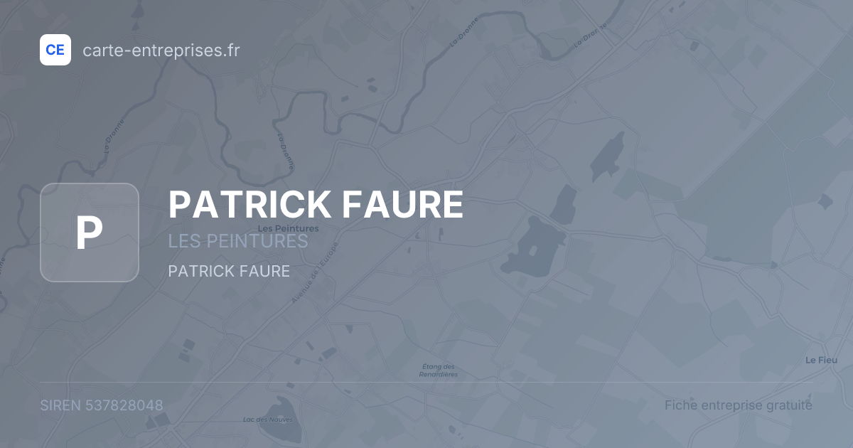 PATRICK FAURE — 537828048 — fiche entreprise