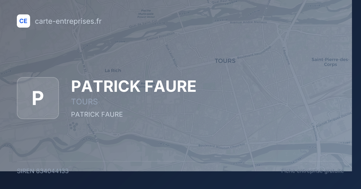PATRICK FAURE — 834044133 — fiche entreprise